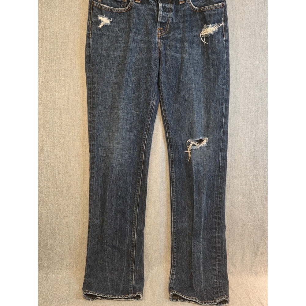 Abercrombie & Fitch Jeans Men's 30x32 Slim Straight Distressed Button Fly Denim